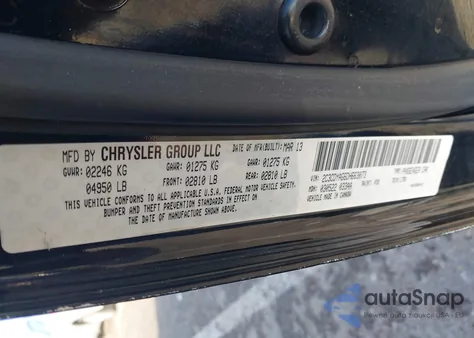 2013 Dodge Challenger Sxt из США, поврежденный, VIN 2C3CDYAG6DH663073